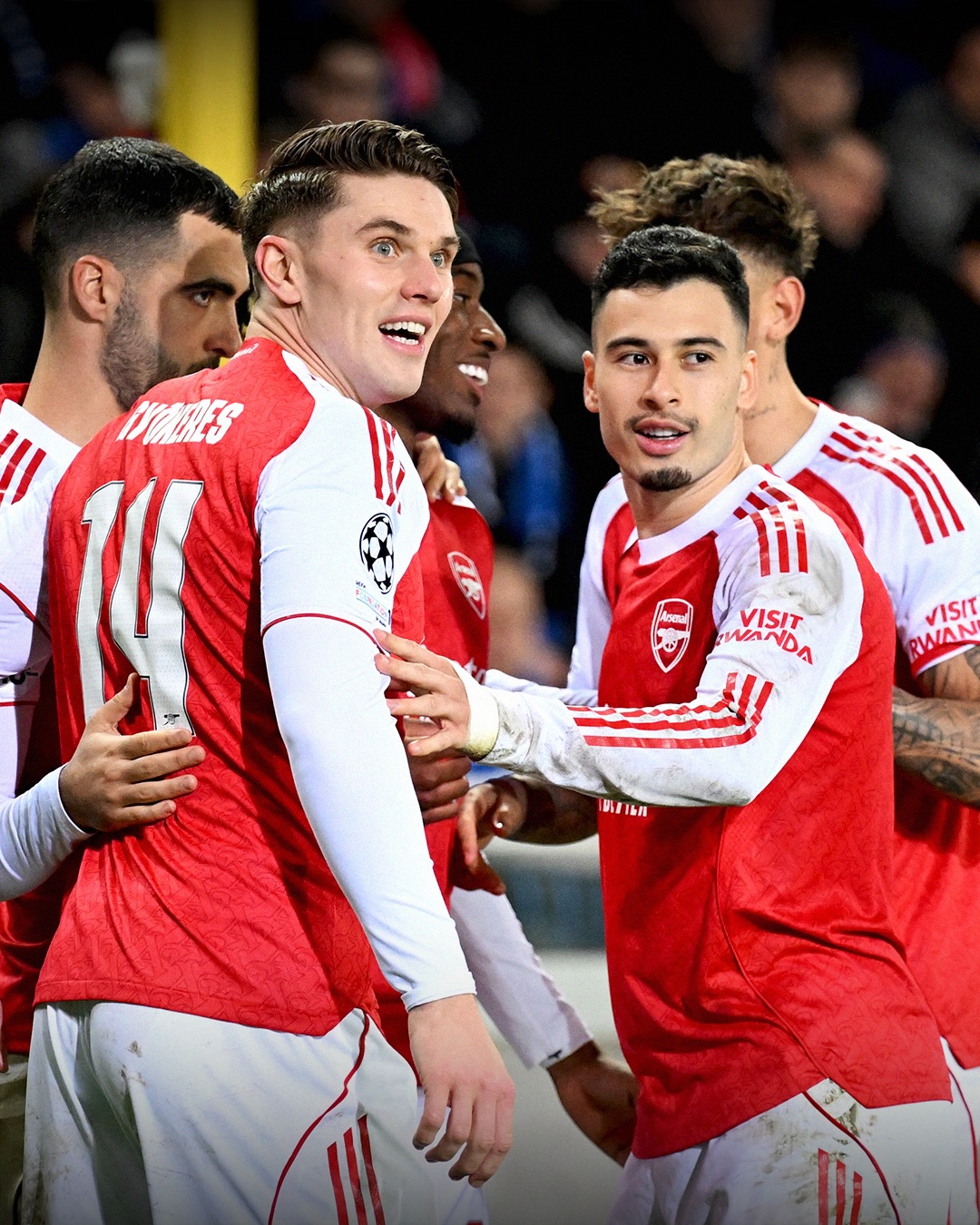Arsenal kantongi 3 poin atas Club Brugge dalam UCL 2025/2026.