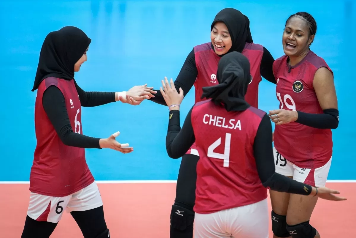 Timnas Voli putri Indonesia di SEA Games 2025.