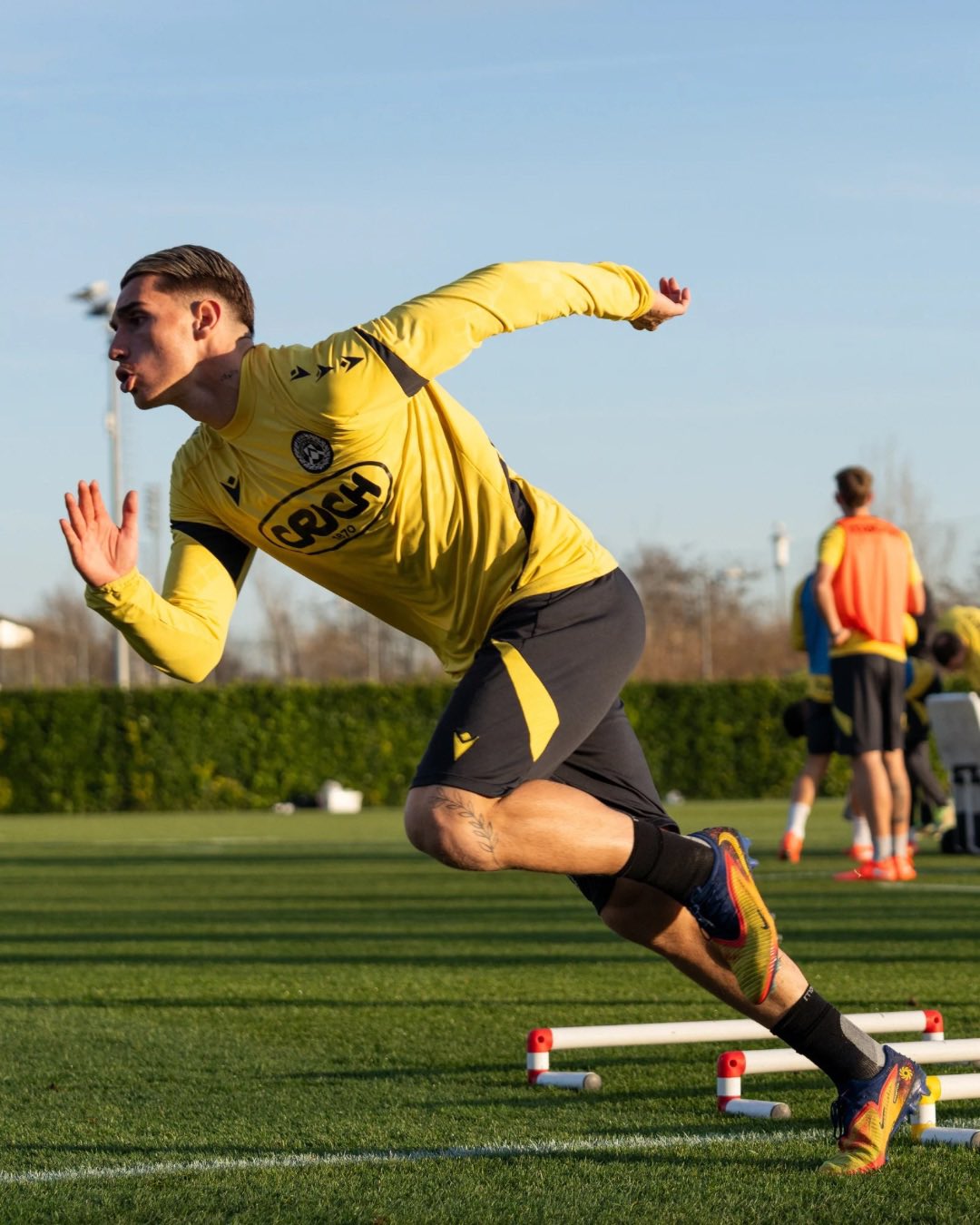 Sesi latihan Udinese jelang laga menghadapi Napoli.