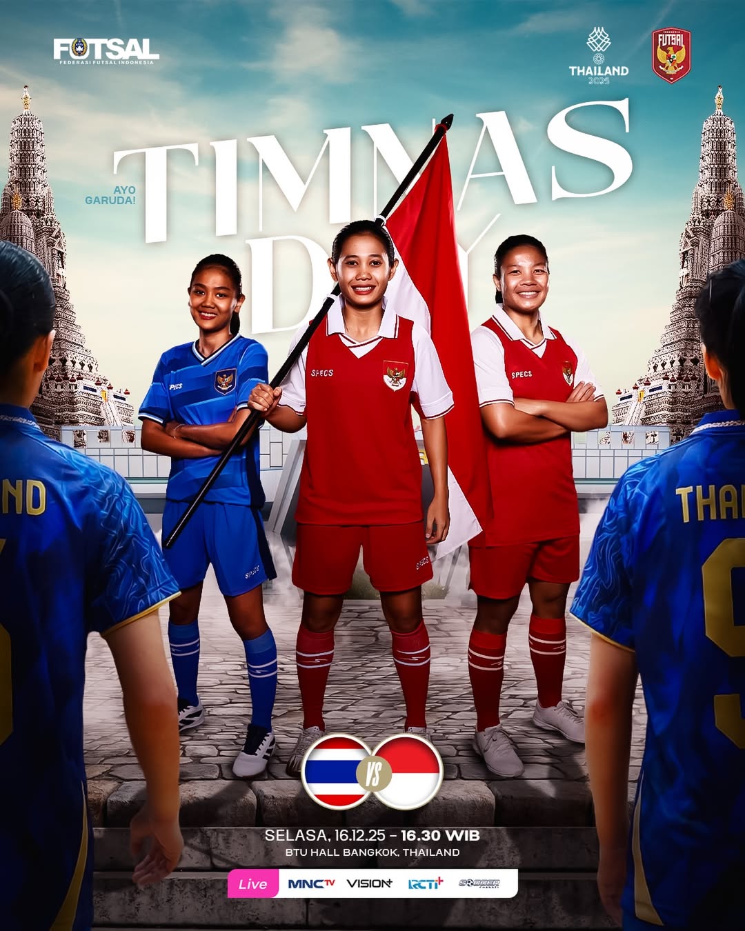 Timnas futsal putri Indonesia akan menghadapi tuan rumah Thailand di semifinal SEA Games 2025.