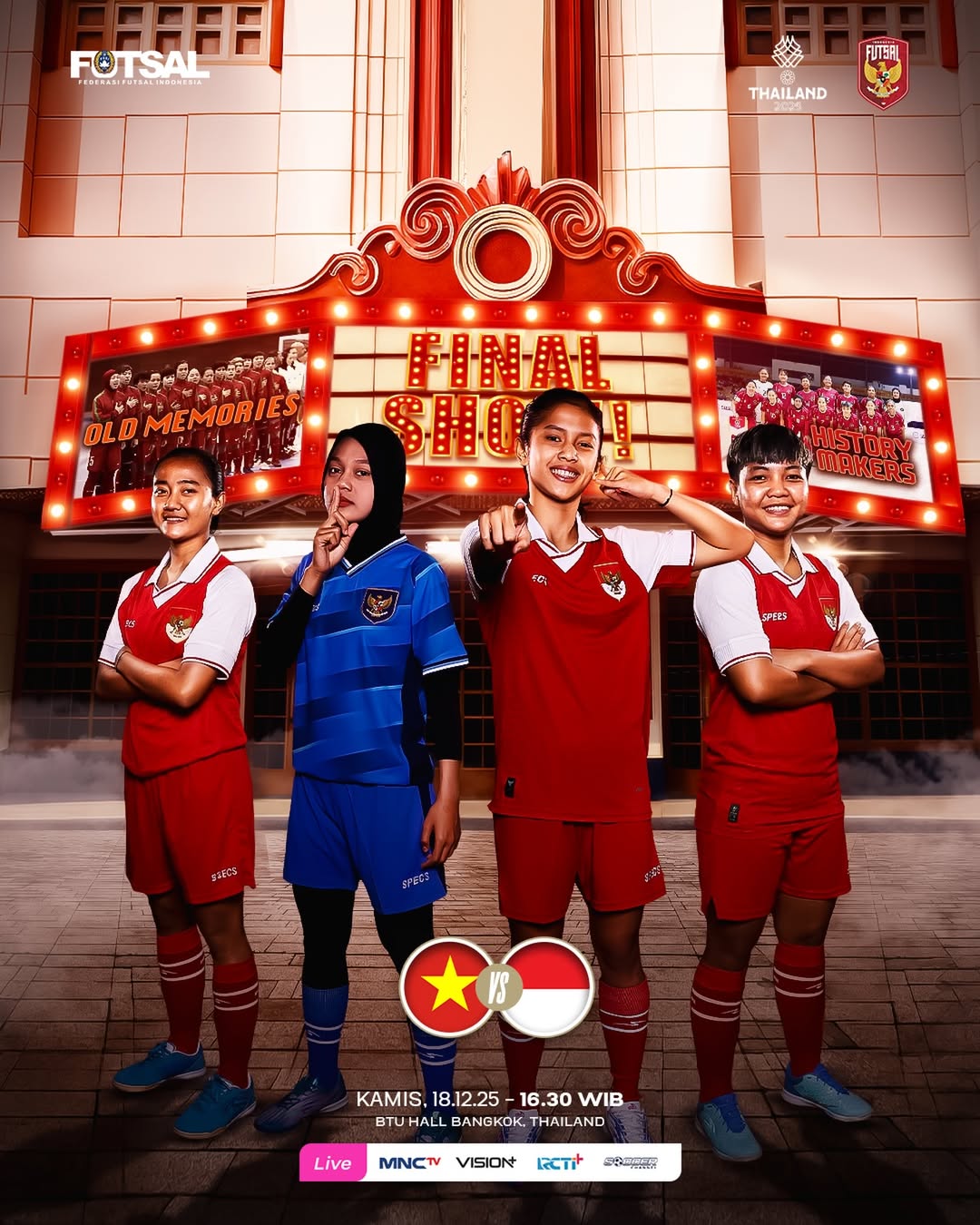 Timnas Futsal Putri Indonesia akan menghadapi Vietnam dalam partai final SEA Games 2025.