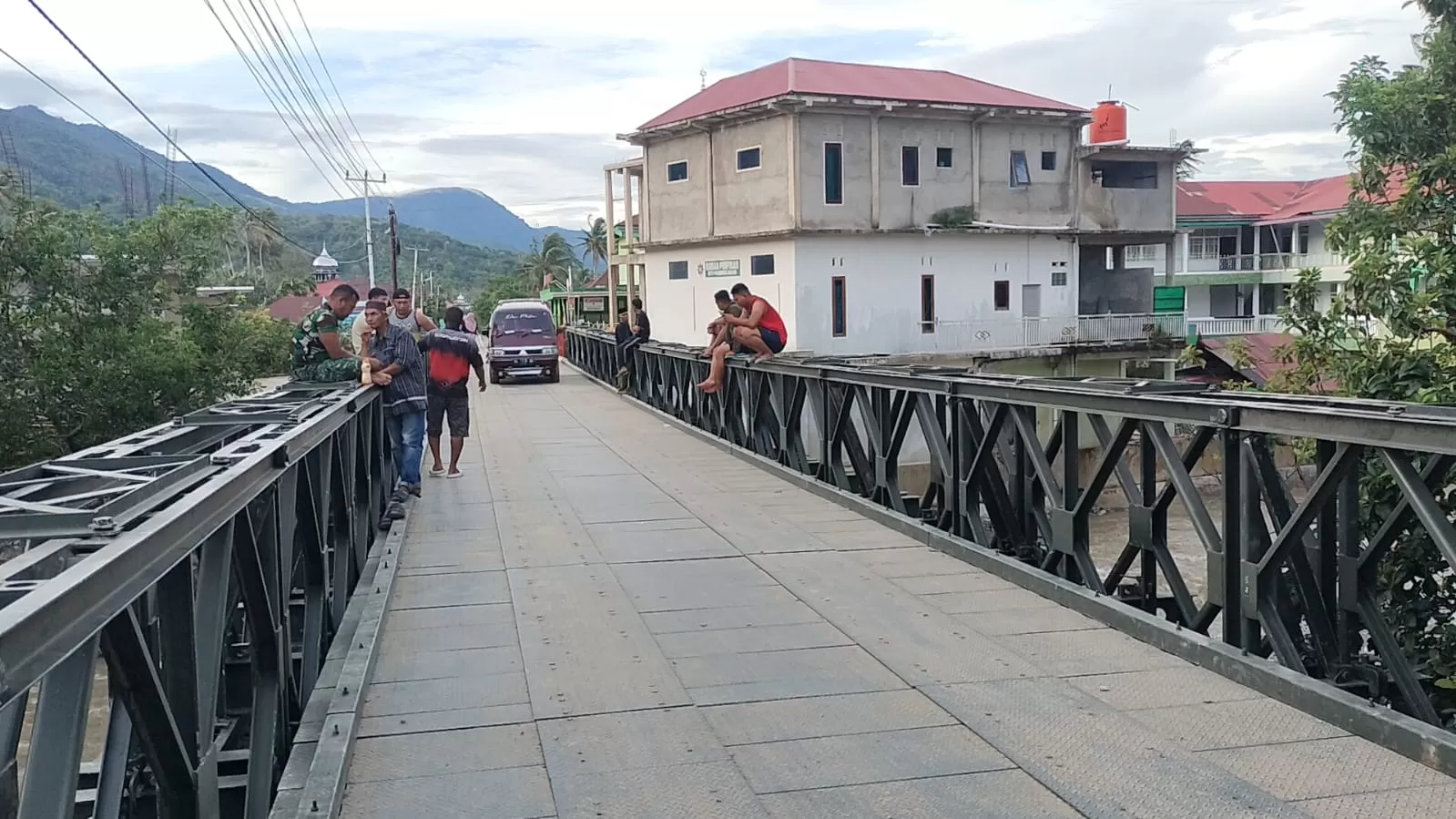 Ilustrasi Jembatan Bailey yang dibangun oleh TNI.