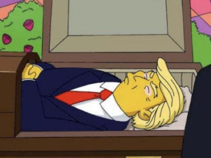 Gambar Donald Trump yang diedit dan ditampilkan di serial The Simpsons.