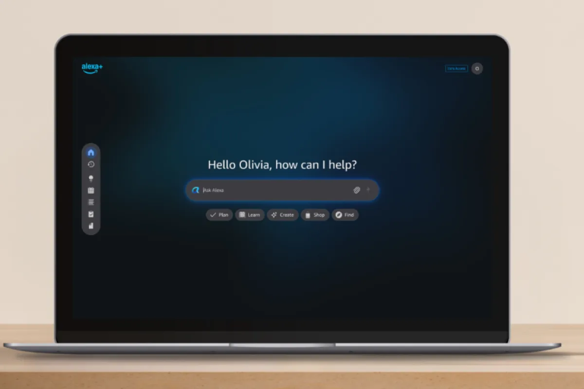 Alexa plus AI versi situs web.