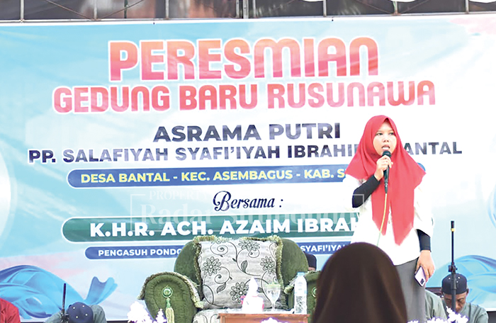 INFRASTUKTUR: Peresmian gedung asrama putri Ponpes. Salafiyah Syafi