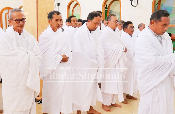 MANASIK HAJI: Calon Jamaah haji yang siap berangkat tahun ini mengikuti kegiatan manasik sebagai persiapan ibadah haji tahun 2026, beberapa waktu lalu.