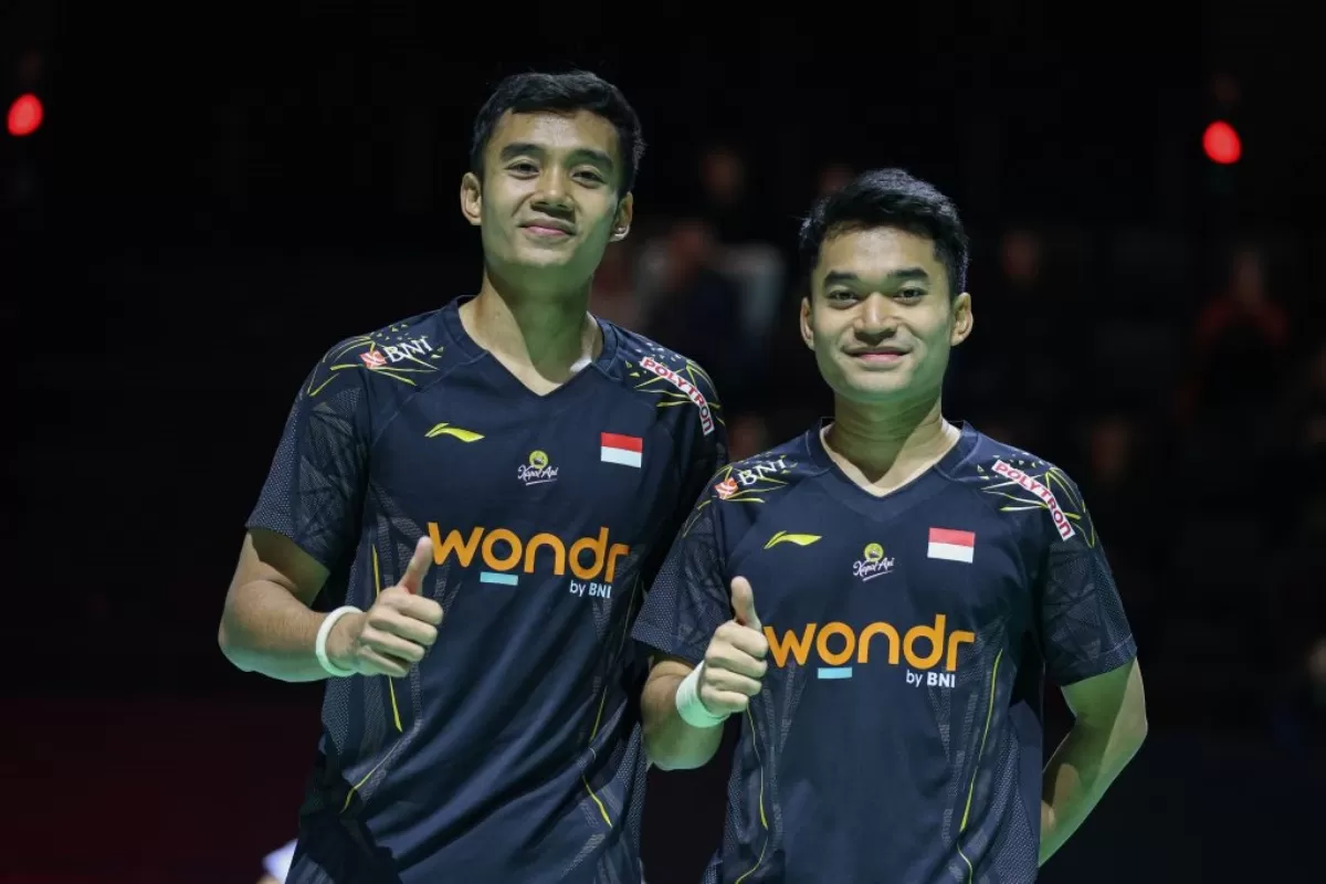 Pasangan ganda putra Leo/Bagas.