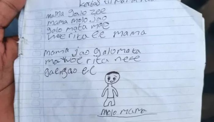 Surat wasiat YBS (10) untuk mamanya.