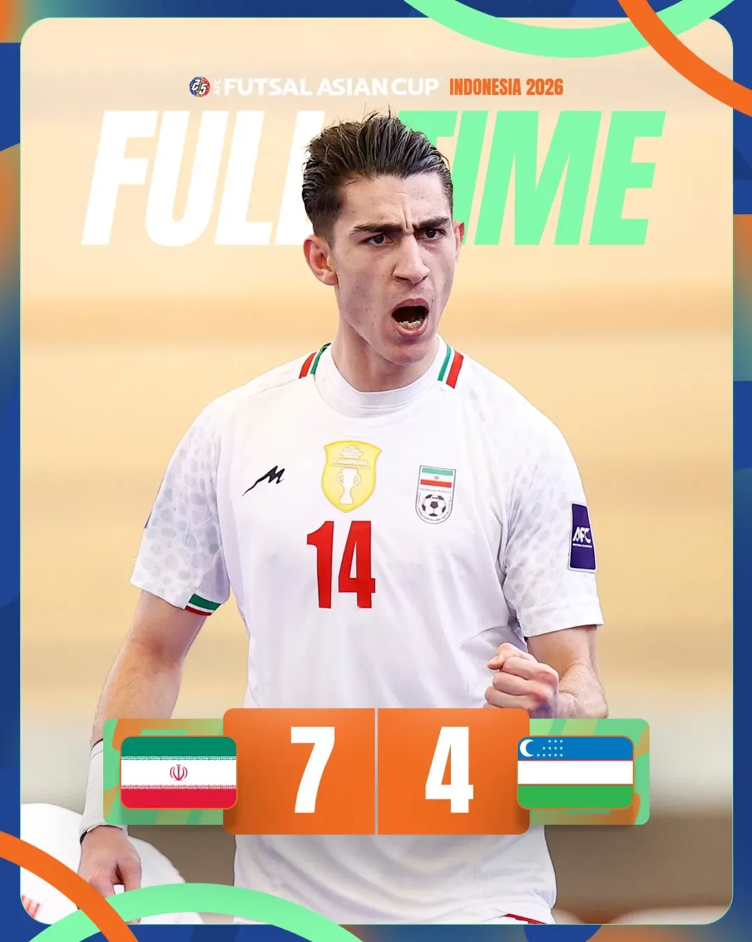 Timnas futsal Iran berhasil tumbangkan Uzbekistan di ajang Piala Asia futsal 2026.
