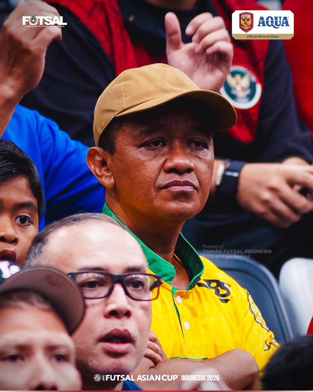 Menteri ESDM, Bahlil Lahadalia turutt menyaksikan semifinal Piala Asia Futsal 2026.