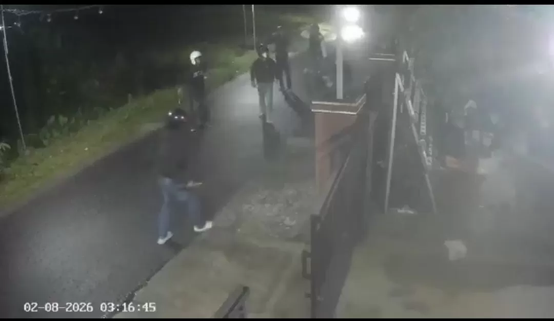 Aksi klitih di Patalan Bantul pada Minggu (8/2/2026) pukul 03.00 pagi, terekam CCTV warga.