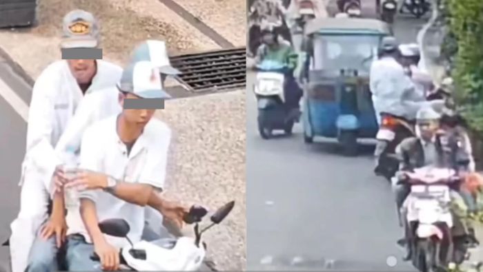 Pelaku penyiraman air keras kepada pelajar.
