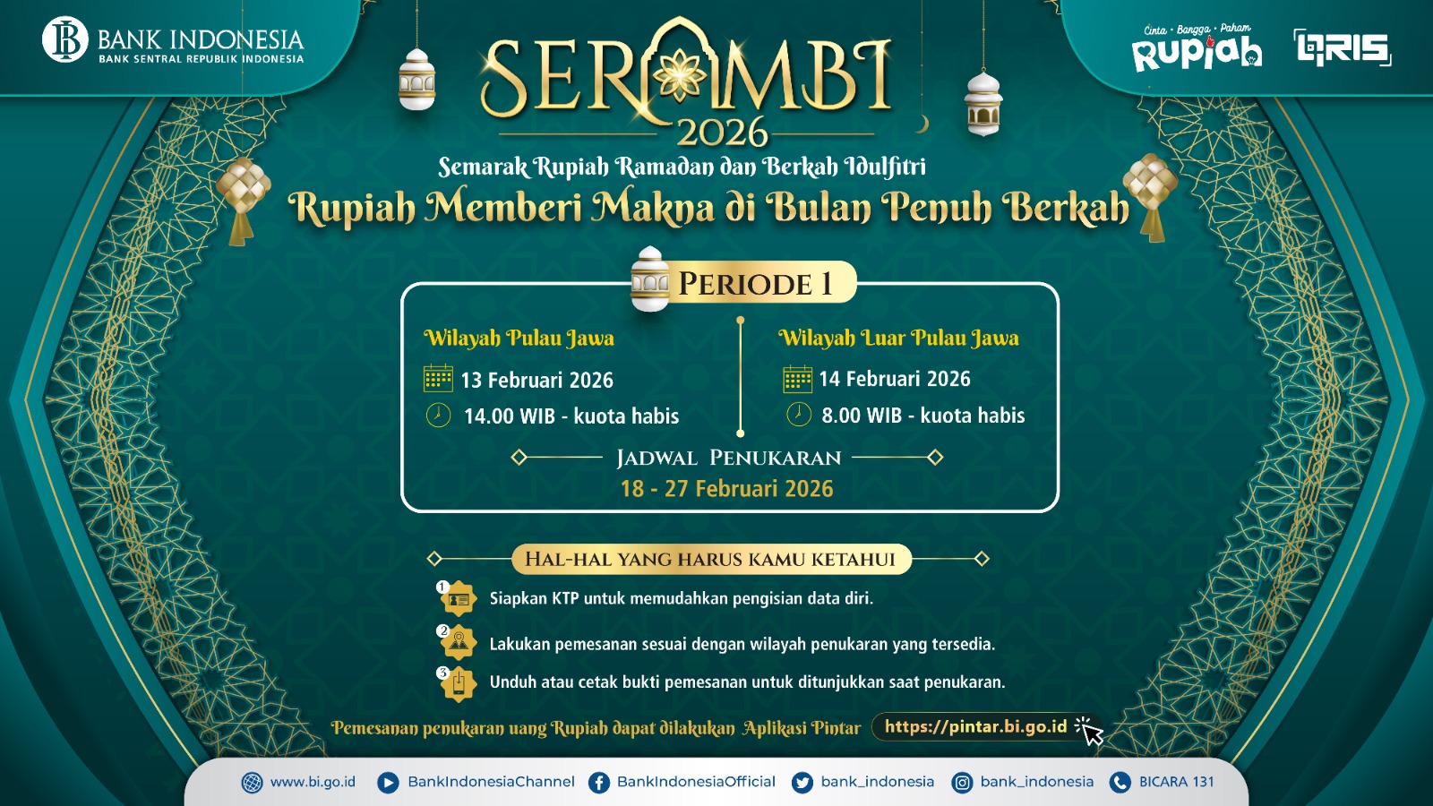 Penukaran rupiah di aplikasi Pintar BI.