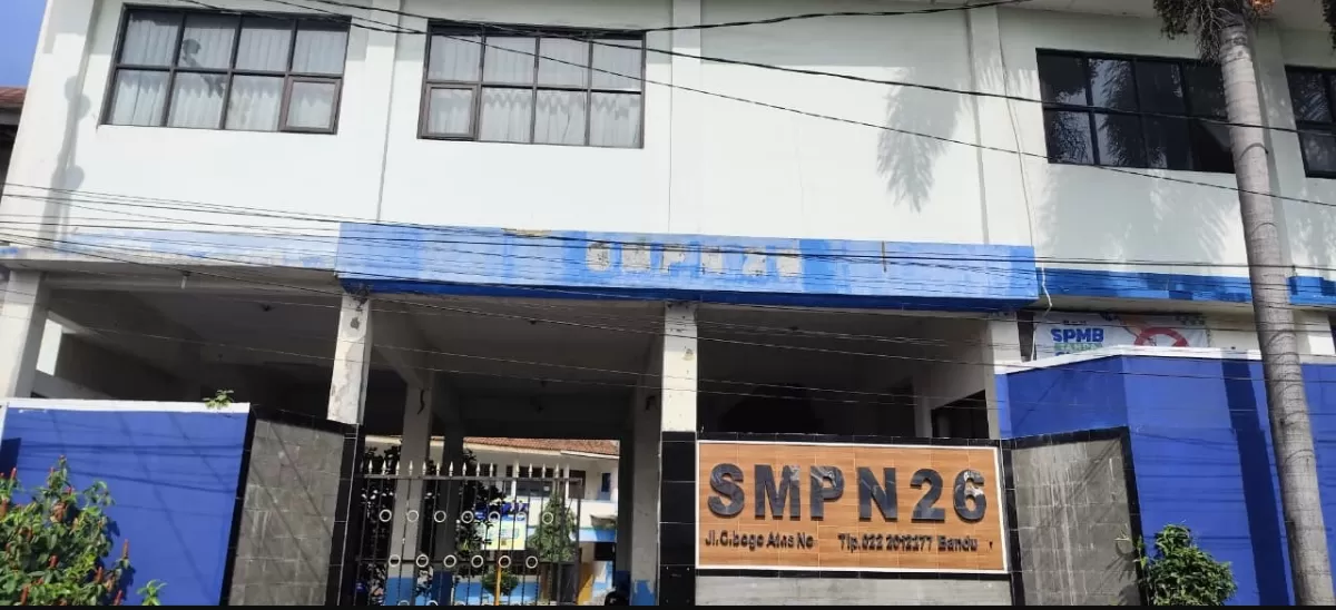SMPN 26 Bandung, tempat korban berinisial Z menempuh pendidikan sebelum dilaporkan hilang dan ditemukan meninggal dunia di eks Kampung Gajah.