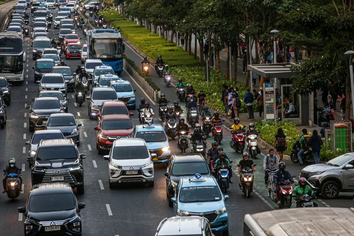 Ilustrasi penerapan ganjil genap di Jakarta.