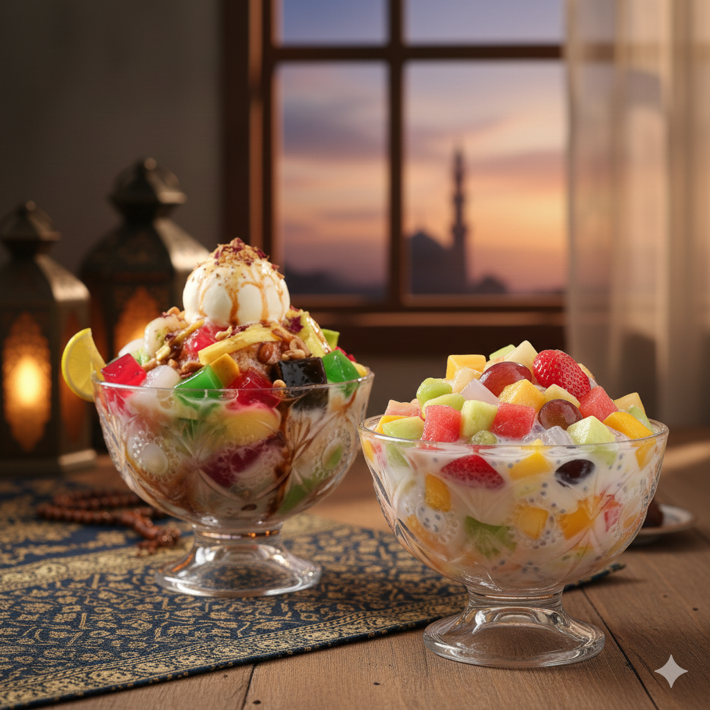 Es campur dan es buah.