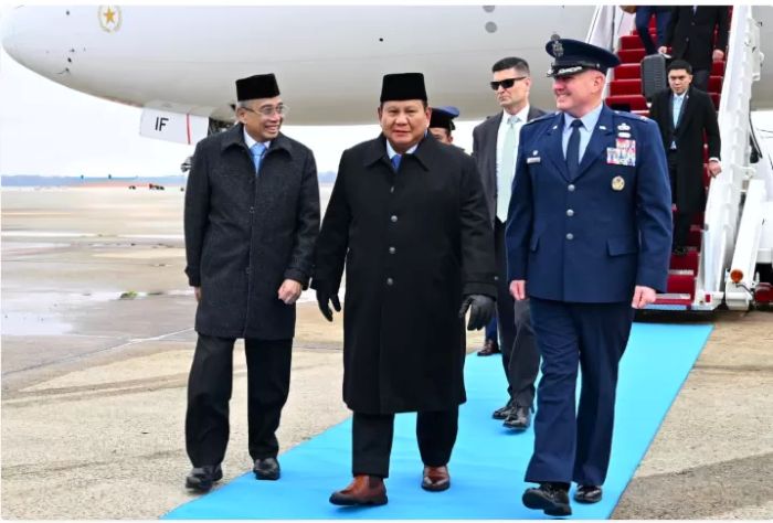 Presiden RI Prabowo Subianto tiba di Amerika Serikat (AS) pada Selasa (17/2) sekitar pukul 11.55 waktu setempat.