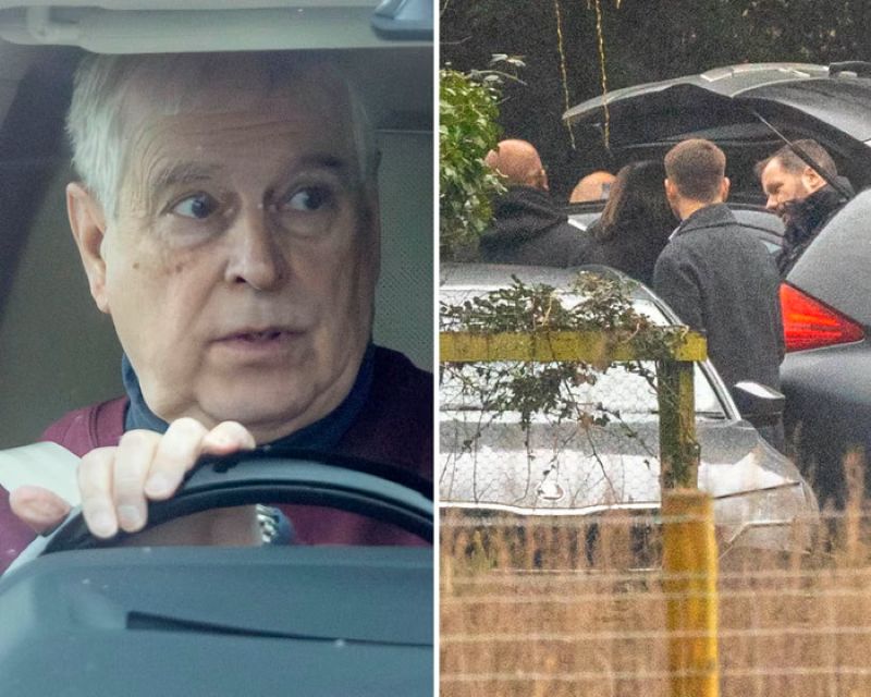 Andrew Mountbatten-Windsor awal tahun ini, dan para petugas terlihat pagi ini.