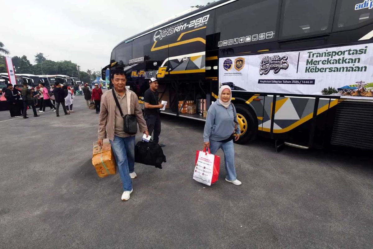 Ilustrasi mudik lebaran.