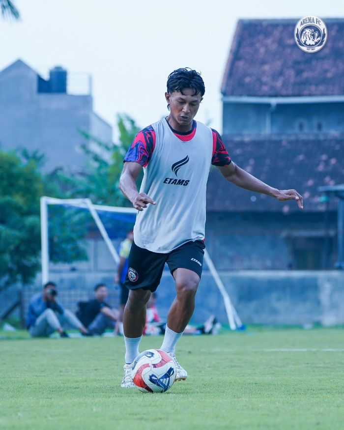 Sesi latihan Arema FC jelang laga menghadapi Madura United.