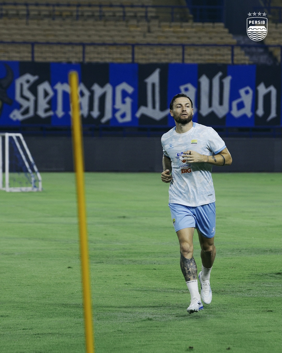 Sesi latihan Persib Bandung jelang laga menghadapi Persita Tanggerang.