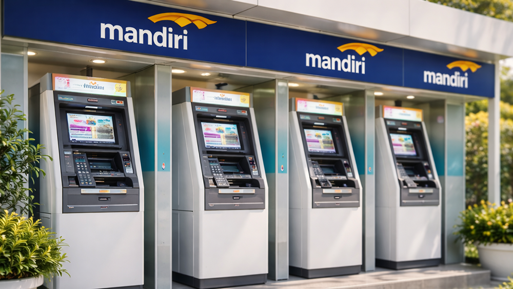 Cek lokasi ATM Mandiri pecahan Rp10.000 dan Rp20.000 di Jakarta, Bogor, Bekasi, Serang, dan Cilegon untuk kebutuhan bagi THR Lebaran 2026.