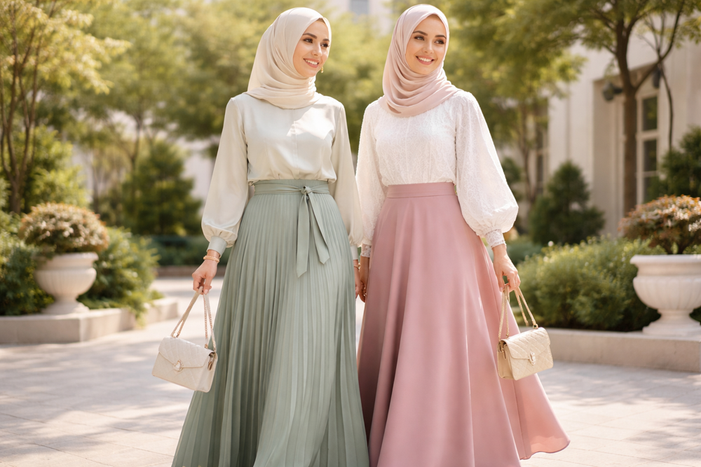 Tren set rok dan blouse Lebaran 2026 kian diminati. Tampil anggun, nyaman, dan elegan dengan bahan adem untuk silaturahmi.