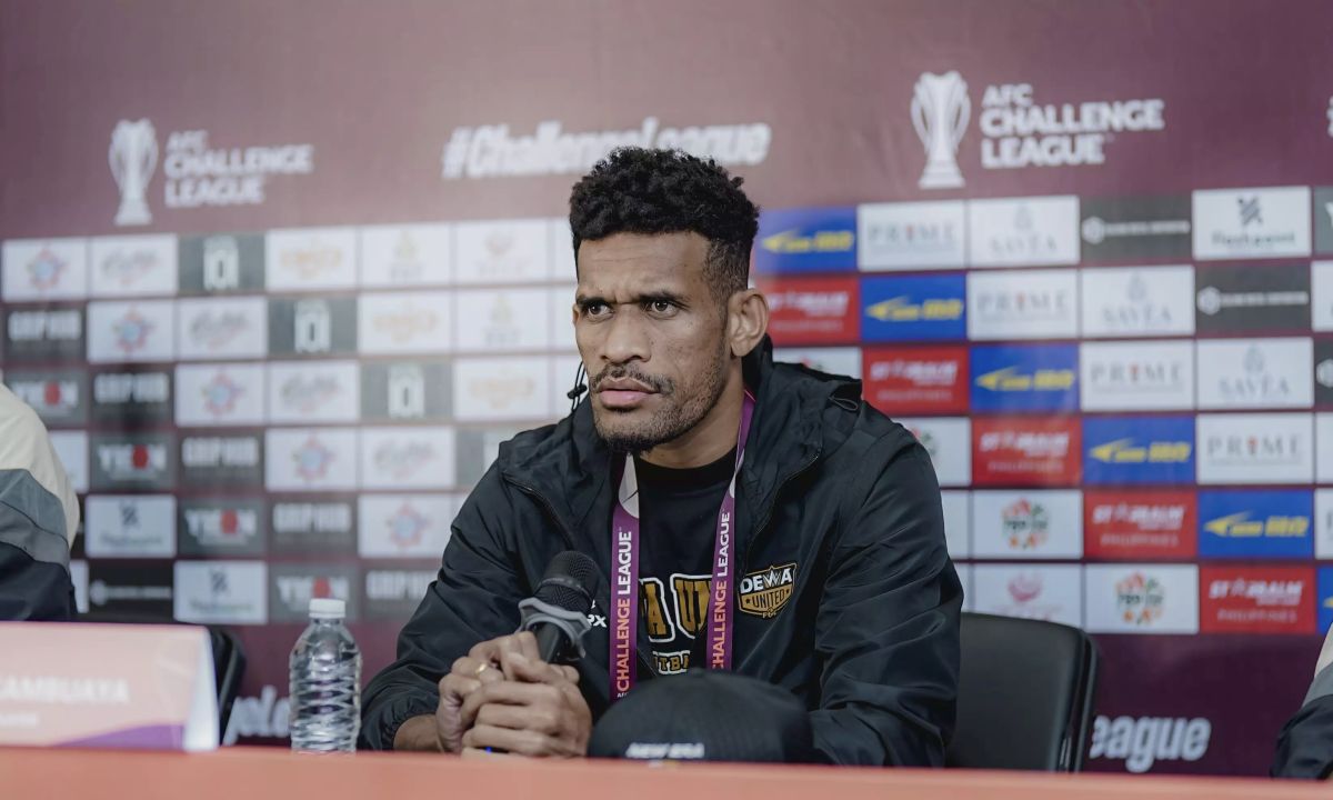 Ricky Kambuaya, dalam konferensi pers jalang laga menghadapi Manila Digger FC di AFC Challenge League.