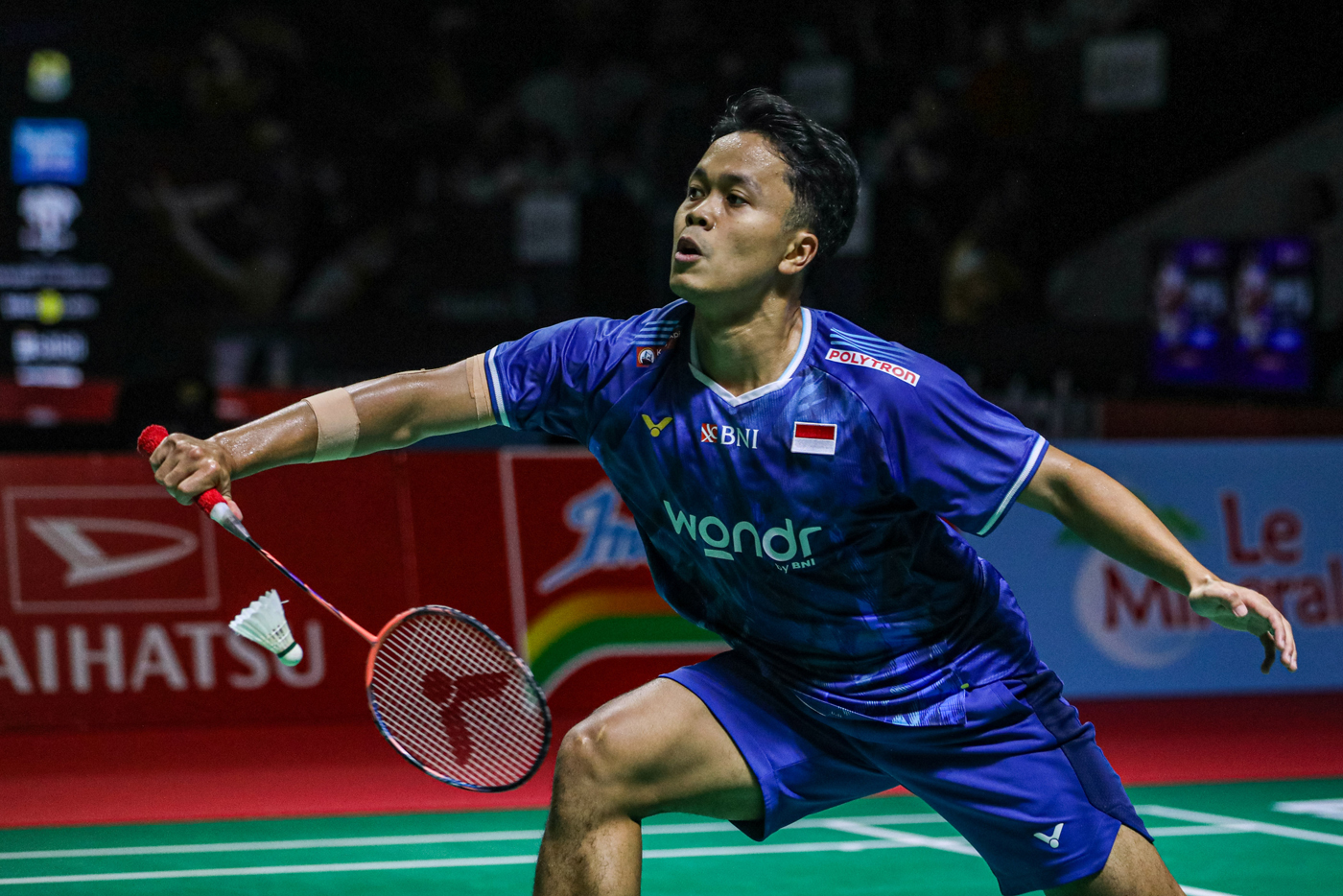 Pebulu tangkis Indonesia Anthony Sinisuka Ginting.