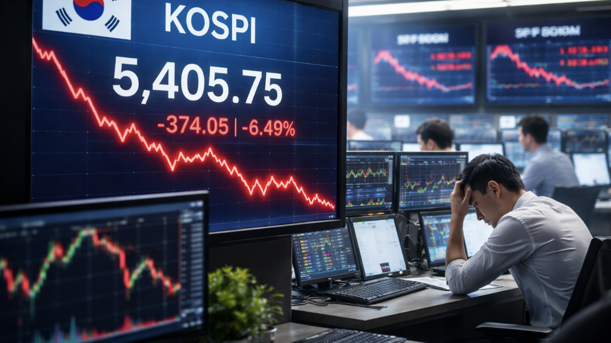 Ilustrasi saham KOSPI.