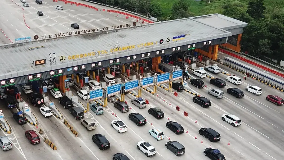 One way dari Tol Cipali ke Kalikangkung saat momen puncak arus mudik Lebaran. (Dok. Jasa Marga)
