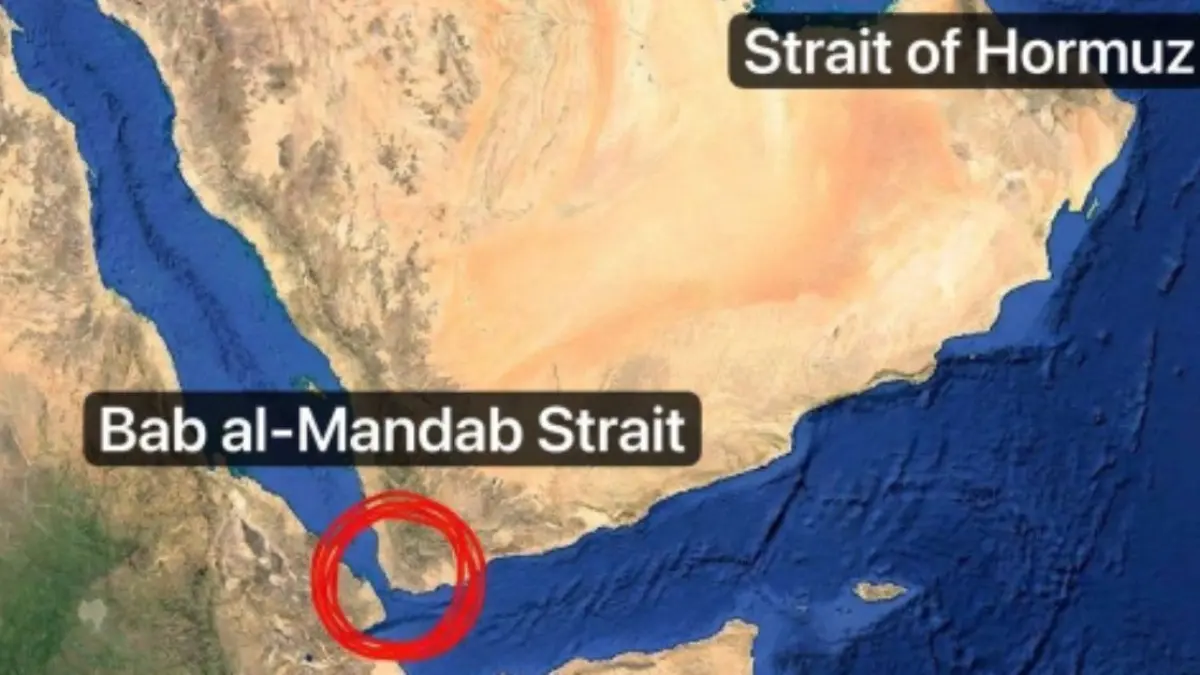 Selat Bab al-Mandab. (The Guardian)
