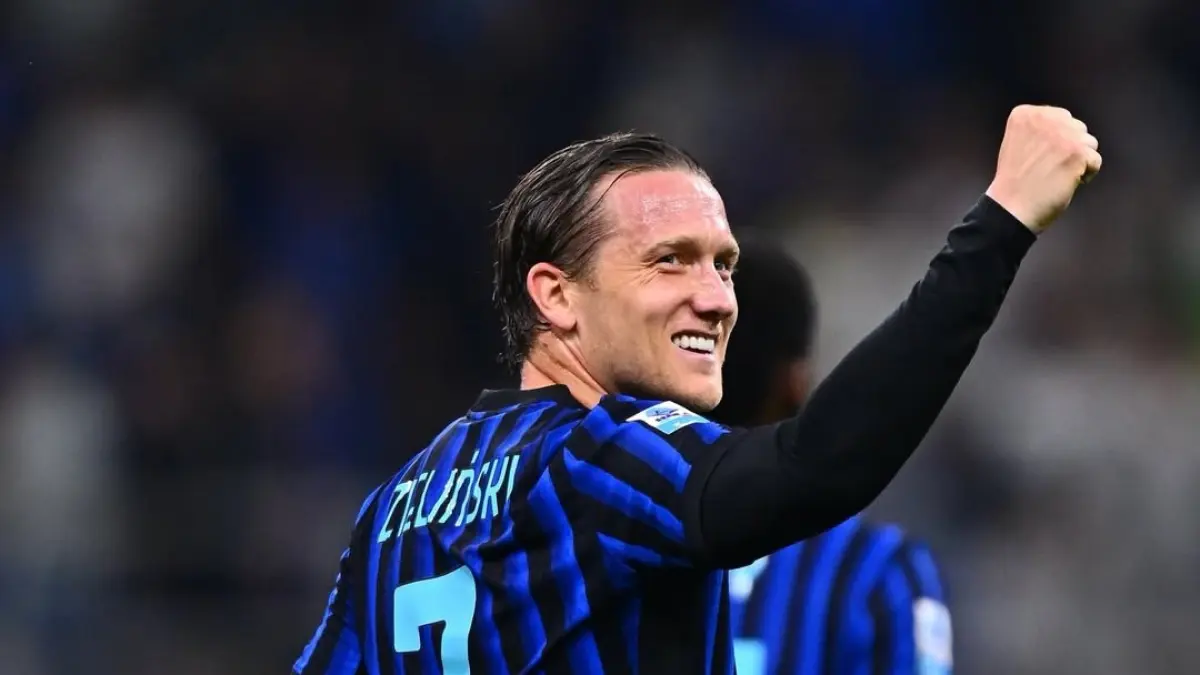 Selebrasi Zielinski. (Instagram/inter)