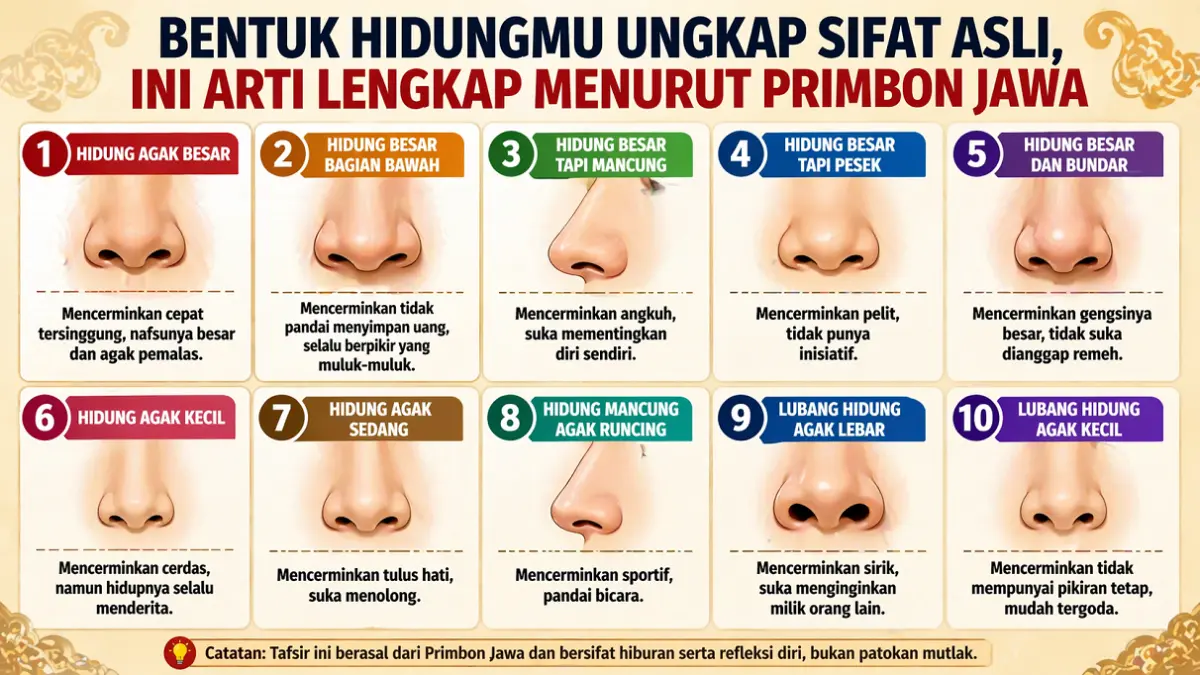 Mengenal watak seseorang dari bentuk hidung. (FOTO: Radar Situbondo)