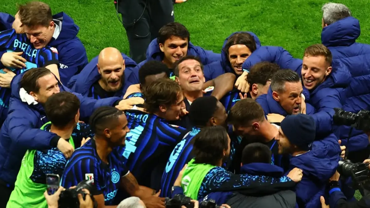 Selebrasi pemain Inter Milan usai come back atas Como di semifinal Copa Italia. (Instagram/inter)
