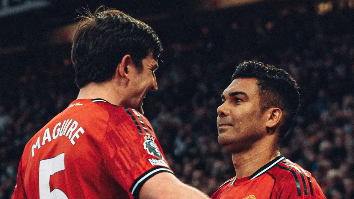 Harry Maguire dan Casemiro. (Instagram/manutd)