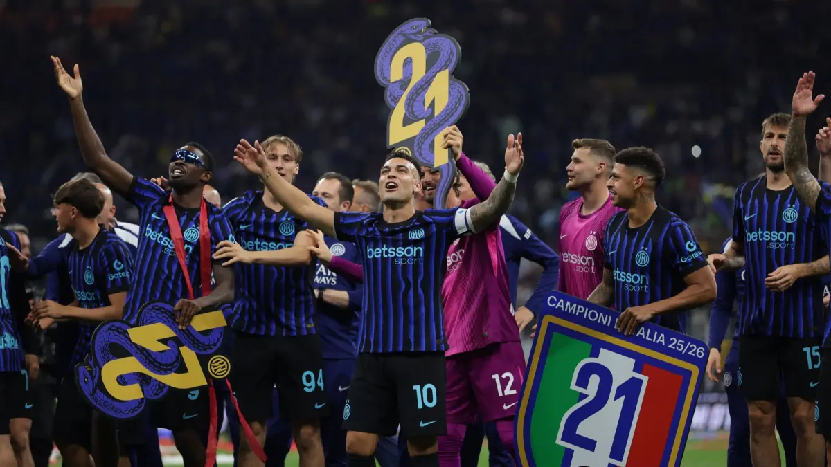 Inter Milan merayakan juara Serie A 2025/2026. (Instagram/inter)
