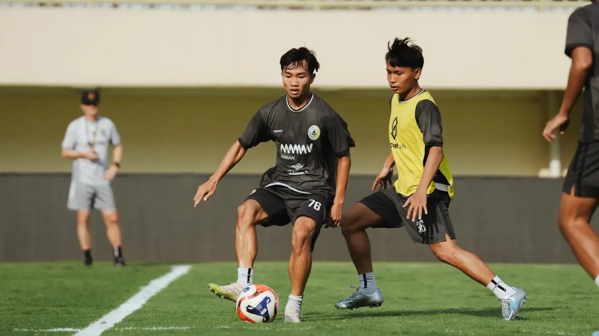Sesi latihan PSS Sleman jelang laga final liga 2 menghadapi Garudayaksa FC. (Instagram/pssleman)