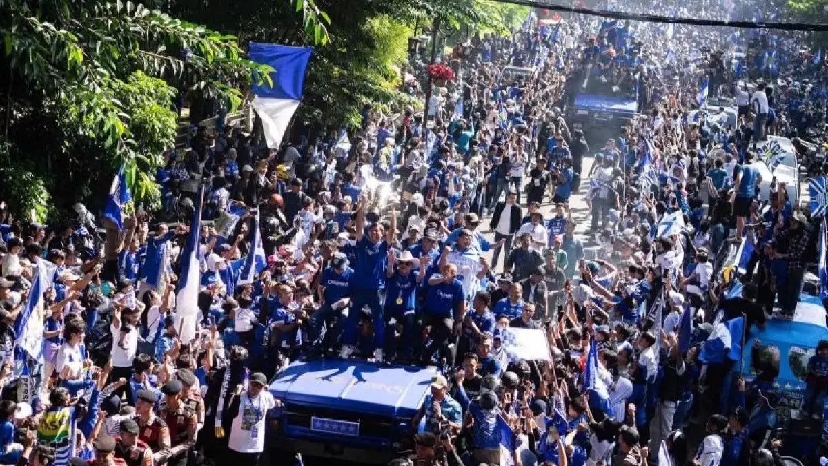 Konvoi juara Persib Bandung. (ANTARA)