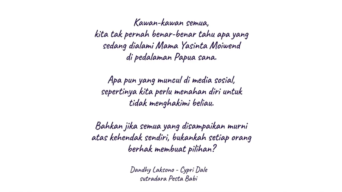 Isi unggahan Dandhy Laksono di instagram pribadinya. (instagram/Dandhy_Laksono)