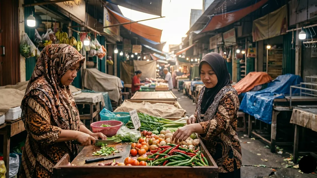Ilustrasi pasar. (FOTO: Radar Situbondo/ AI Gen)