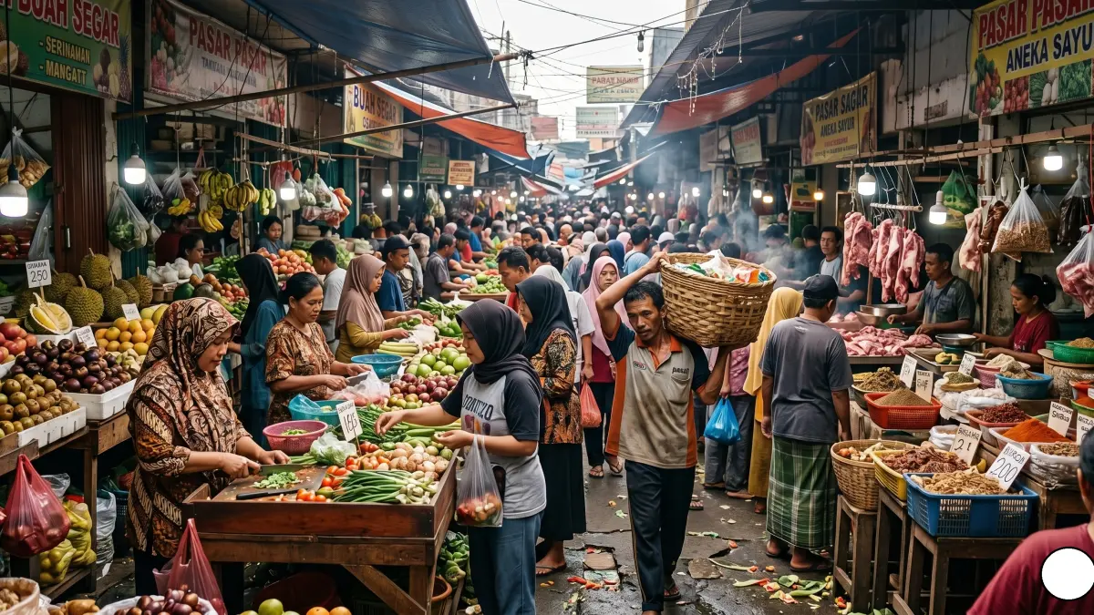 Ilustrasi pasar. (FOTO: Radar Situbondo/ AI Gen)