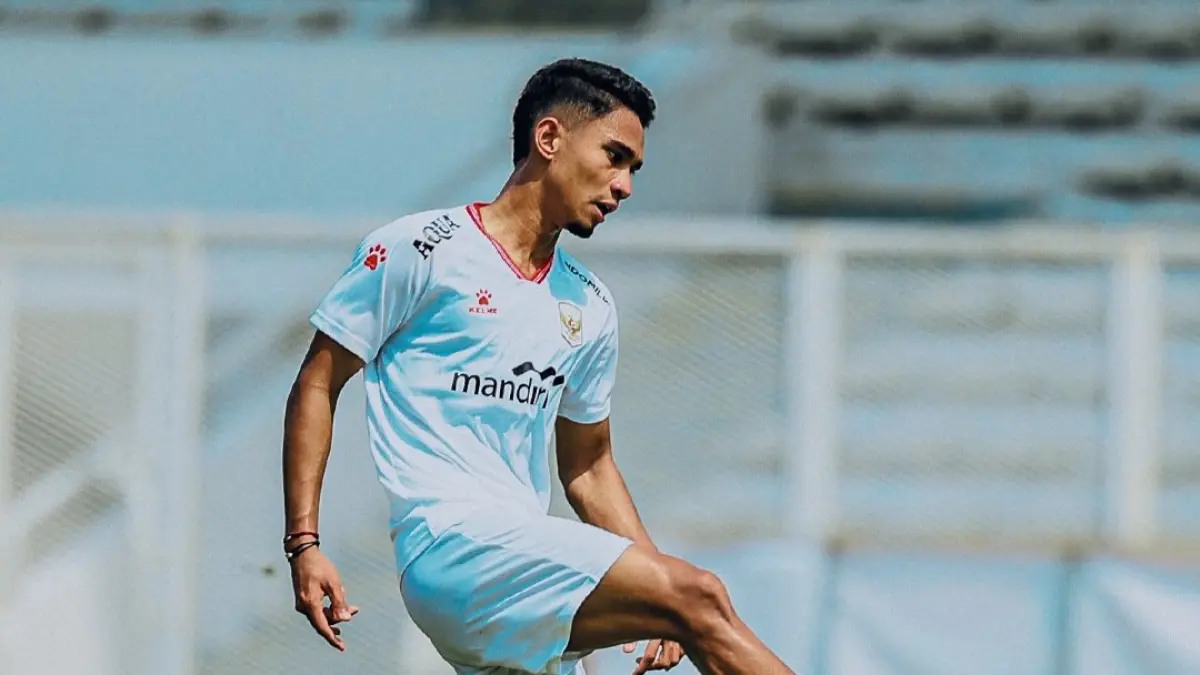 Marselino Ferdinan saat menjalani TC bersama timnas Indonesia. (Instagram/timnasindonesia)