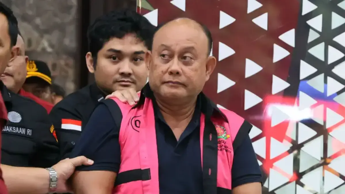 Mantan kepala Dadan Hindayana resmi di tahan Kejaksaan Agung, Jakarta, Rabu (3/6/2026). (Dery Ridwansah/ JawaPos.com)