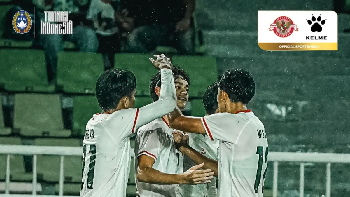 Selebrasi Reno Salampessy usai mencetak gol ke gawang Timor Leste. (Instagram/timnasindonesia)
