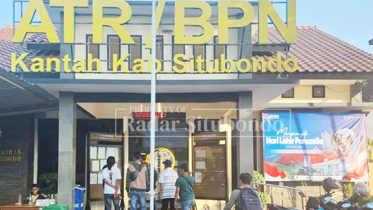 LENGANG: KANTOR ATR/BPN Situbondo di Jalan PB Sudirman, Kelurahan Patokan, Kecamatan Situbondo, Kabupaten Situbondo. (Ahmad Rifa