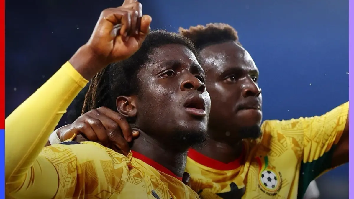 Selebrasi Caleb Yirenkyi usai mencetak gol kemenangan untuk Ghana atas Panama di Piala Dunia 2026. (Instagram/fifaworldcup)