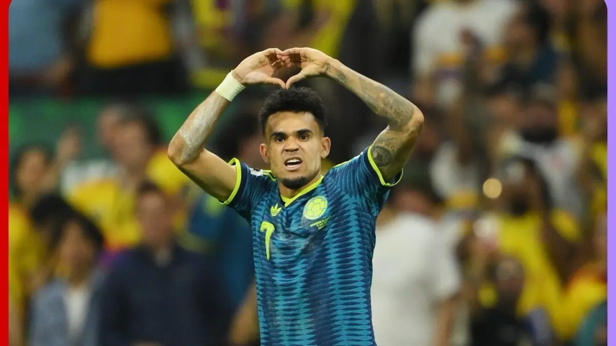 Selebrasi Luis Diaz usai mencetak gol ke gawang Uzbekistan. (Instagram/fifaworldcup)