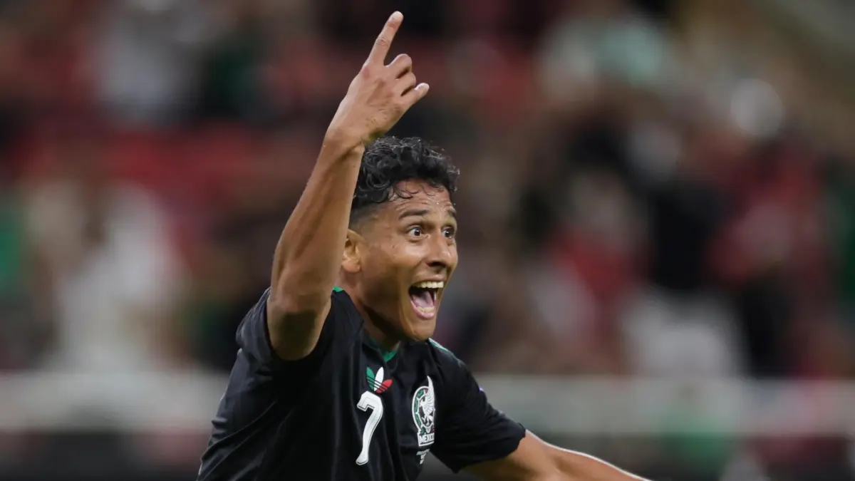 Selebrasi Luis Romo usai mencetak gol kemenangan untuk Mexico atas Korea Selatan di Piala Dunia 2026. (Instagram/miseleccionmx)