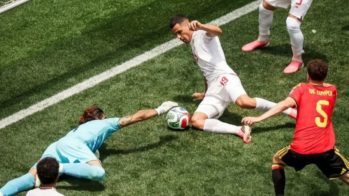 Iran berhasil menahan imbang Belgia di Piala Dunia 2026. (Instagram/iran_football_federation)